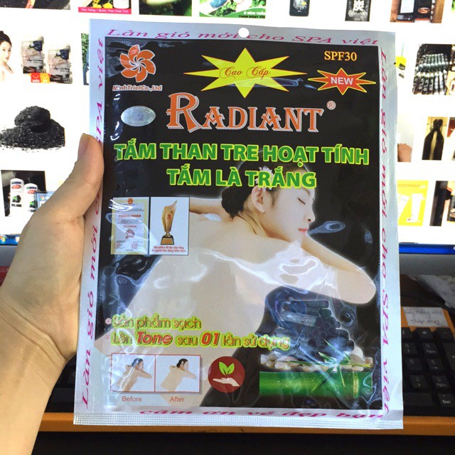 Radiant Tắm trắng than tre hoạt tính tắm là trắng