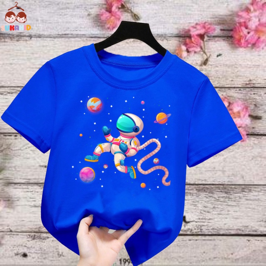 (giá sỉ ) Áo thun hình phi hành gia ngôi sao vũ trụ cho Bé trai và gái.áo cho bé từ 6kg-30kg.AL59.