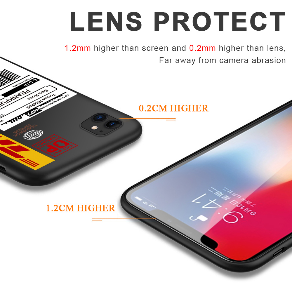 【Free Lanyard】Huawei P20 P10 P8 Lite Plus Pro Huawie cho DHL Express Customs Label Phone Case Liquid Silicone Casing Shockproof Full Cover Protective Cases Ốp lưng điện thoại ốp lưng Ốp điện thoại ốp trong