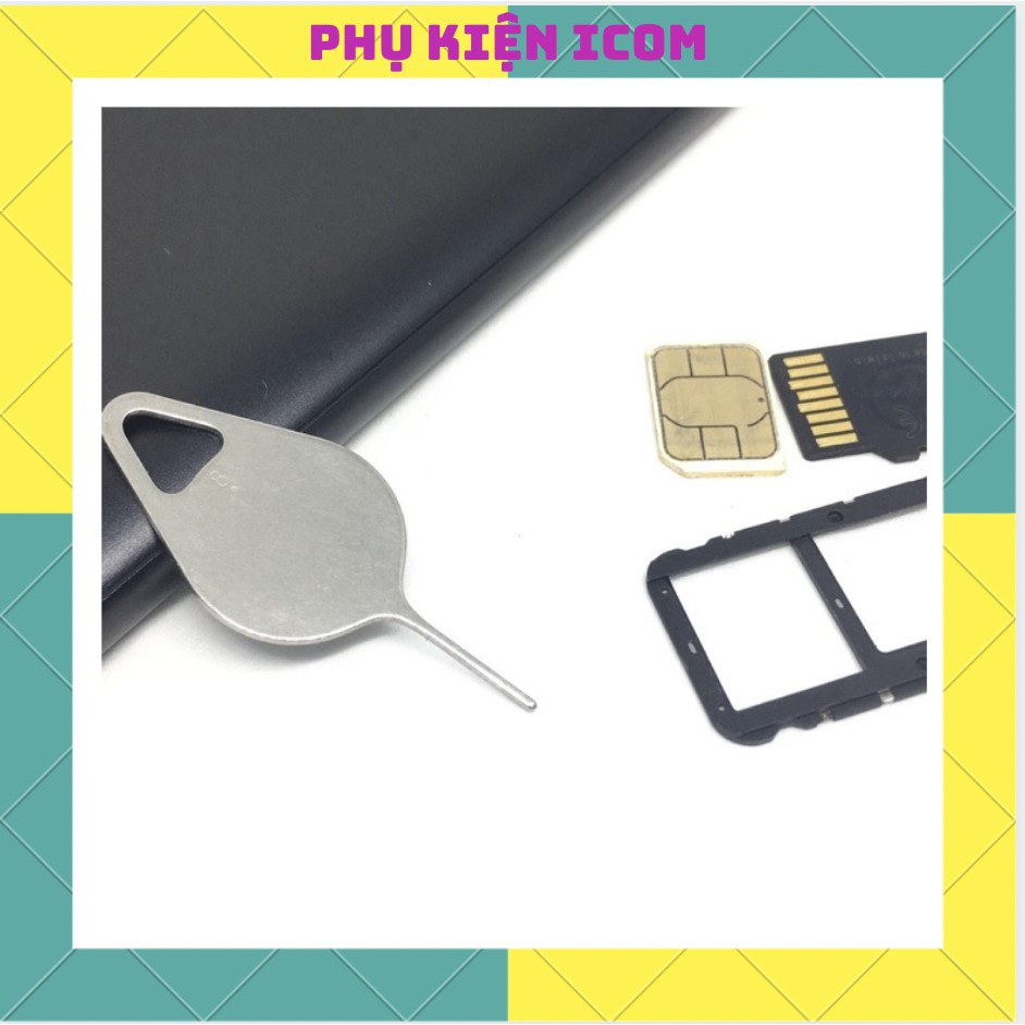 PK014-Que chọc sim, dụng cụ lấy khay sim móc chìa khóa kim loại cho mọi điện thoại