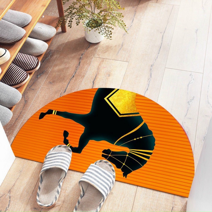 Rẻ Nhất Thảm chân 3D - Thảm Bán Nguyệt - Thảm Lót Lau Chân Cửa Ra Vào Size 80x40cm chất liệu bali
