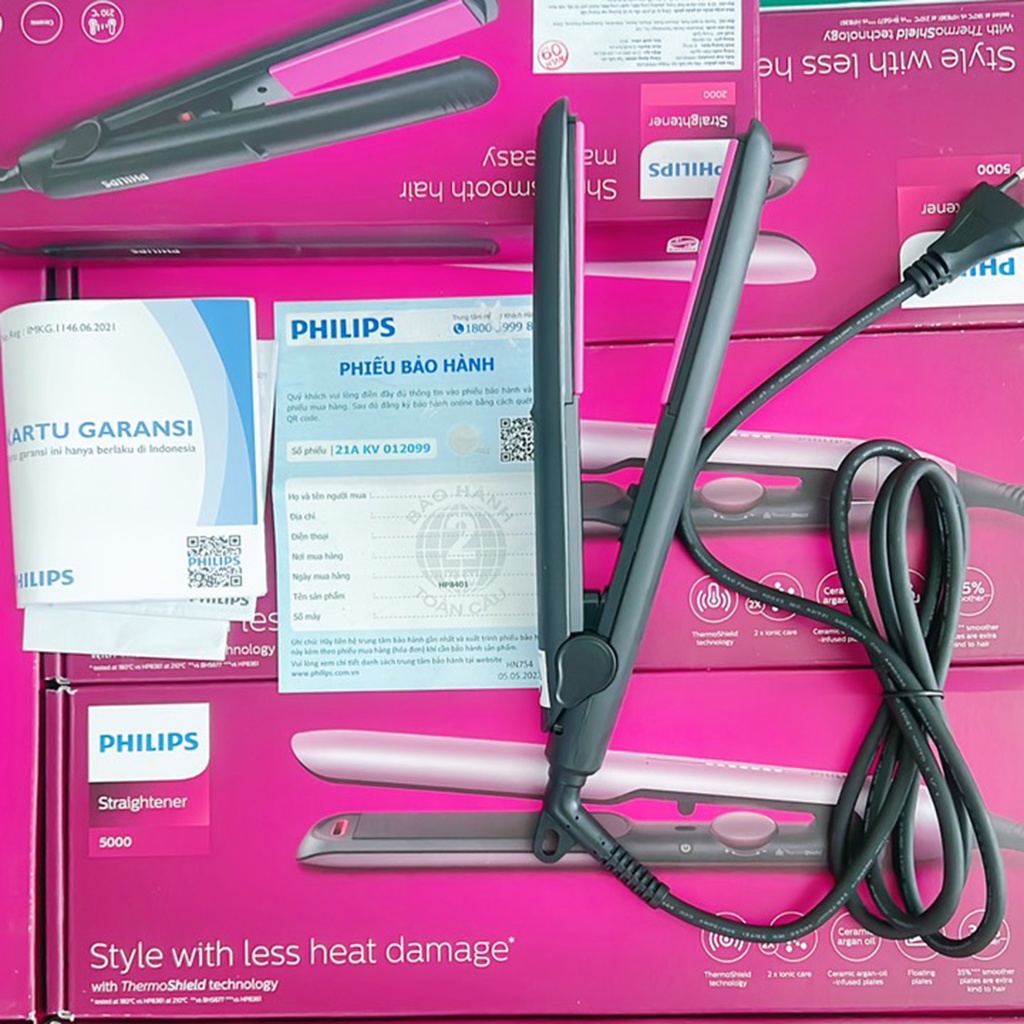 Máy ép tóc Philips HP8401 - tạo kiểu tóc tại nhà nhanh chóng và thuận tiện Chính hãng bảo hành 2 năm