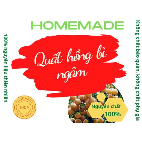 Quất Hồng Bì Ngâm Mật Ong, Đường Phèn Hũ 500ml