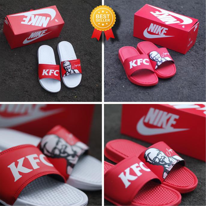 Giày Sandal Nike Bennasi X Kfc Đế Bằng Màu Đỏ 38 Thời Trang Cho Nữ