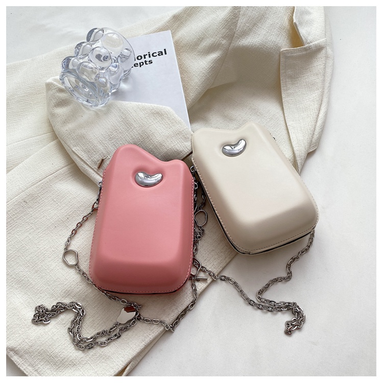 Túi Đeo Vai Mini Phối Dây Xích Thiết Kế Đơn Giản Cá Tính