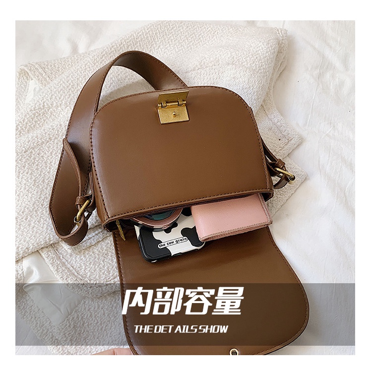 ( SẴN) Túi Da Bán Tròn Túi Xách Nữ Có Thể Điều Chỉnh Dây Túi Phong Cách Đơn Giản Tiện Lợi Dễ Sử Dụng B029