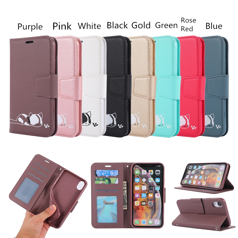 Bao da điện thoại dập nổi hình mèo con cho Iphone XR 11 Pro | BigBuy360 - bigbuy360.vn