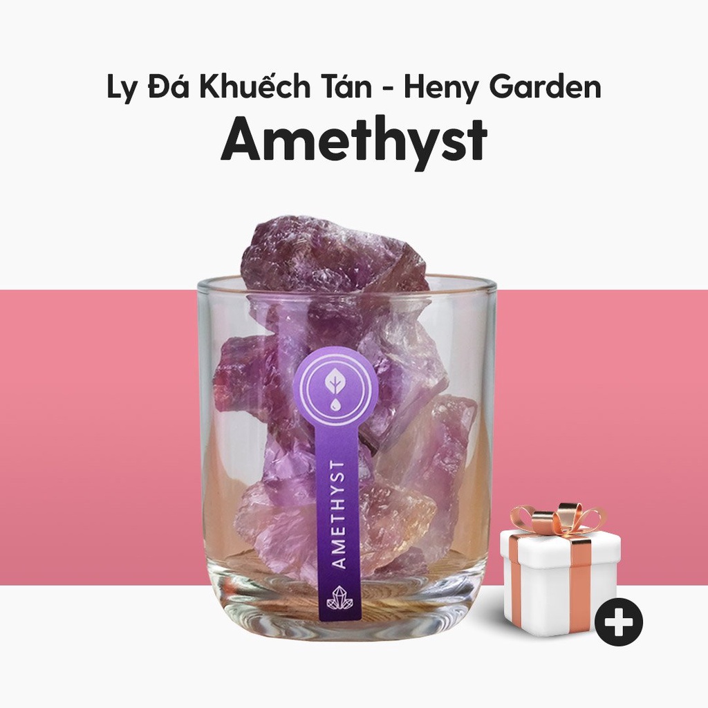 Đá Khuếch Tán Tinh Dầu Thơm Phòng Pha Lê Amethyst Heny Garden Thay Thế Máy Xông, Làm Sạch Không Khí