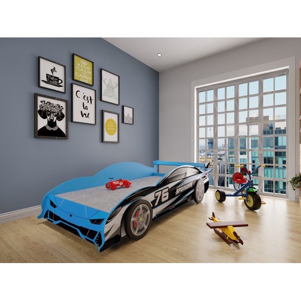 Giường cho bé trai hình oto xe đua KB1 - giường oto BMW