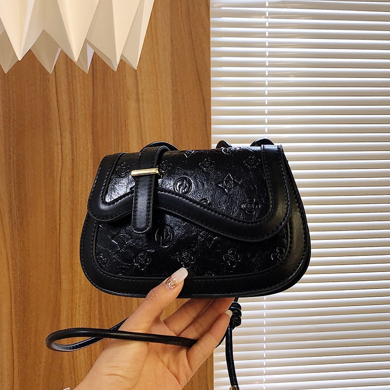 Ielgy Túi Yên Ngựa Đeo Chéo Họa Tiết Dập Nổi Cho Nữ