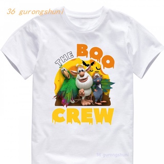 Áo thun bé trai áo sơ mi anime mùa hè áo thun trẻ em Áo thun trắng mềm cho bé gái In hình hoạt hình Booba Buba ❈ Quần áo trẻ em 371