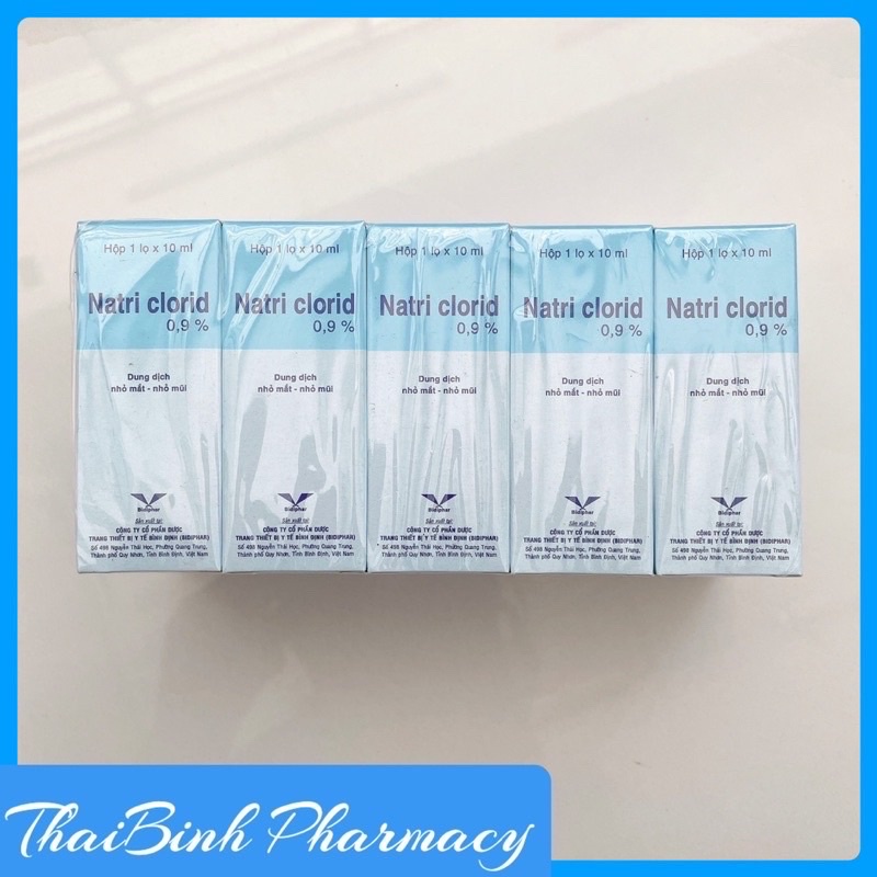 1 Lốc 10 chai Nước muối BIDIPHAR sinh lý dùng cho trẻ sơ sinh Nacl 0.9%