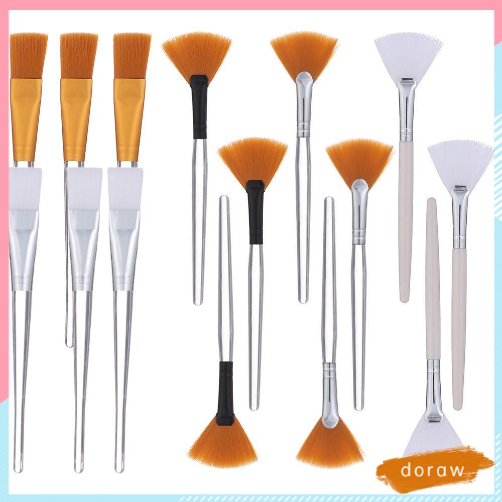 [Hàng mới về] Bộ cọ trang điểm / đắp mặt nạ ngủ / sữa dưỡng / mặt nạ mắt đất sét đầu hình quạt mềm cho nữ