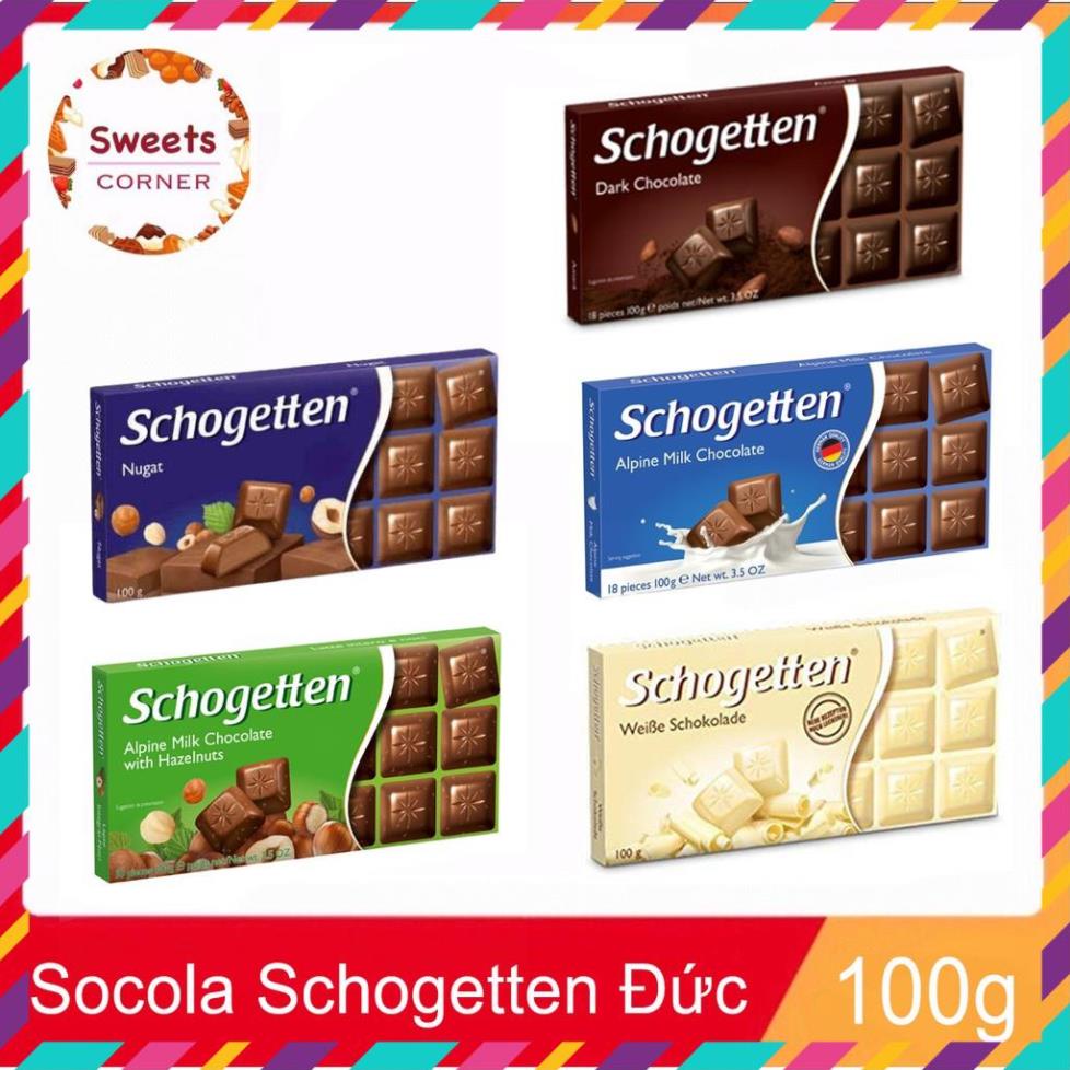 [ Đồ Ăn Vặt ] Thanh Socola Đức Schogetten 100g (5loại)