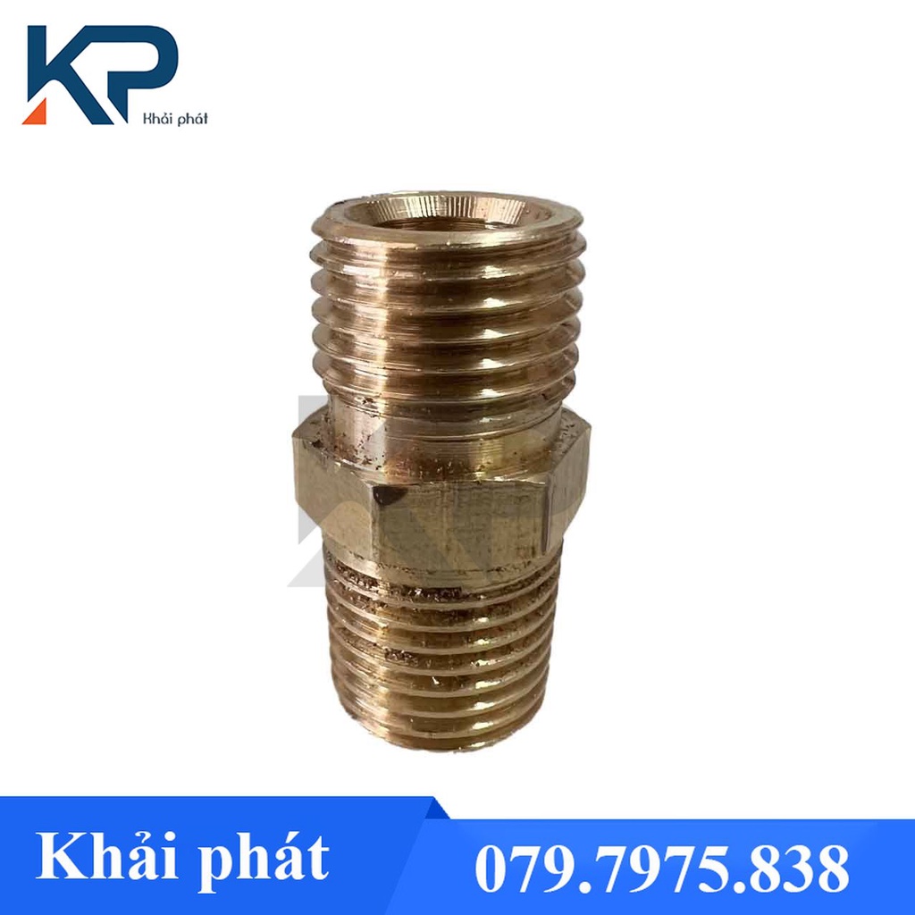 Kép nối đồng thau ren ngoai 13*14 - 14*14 rửa xe