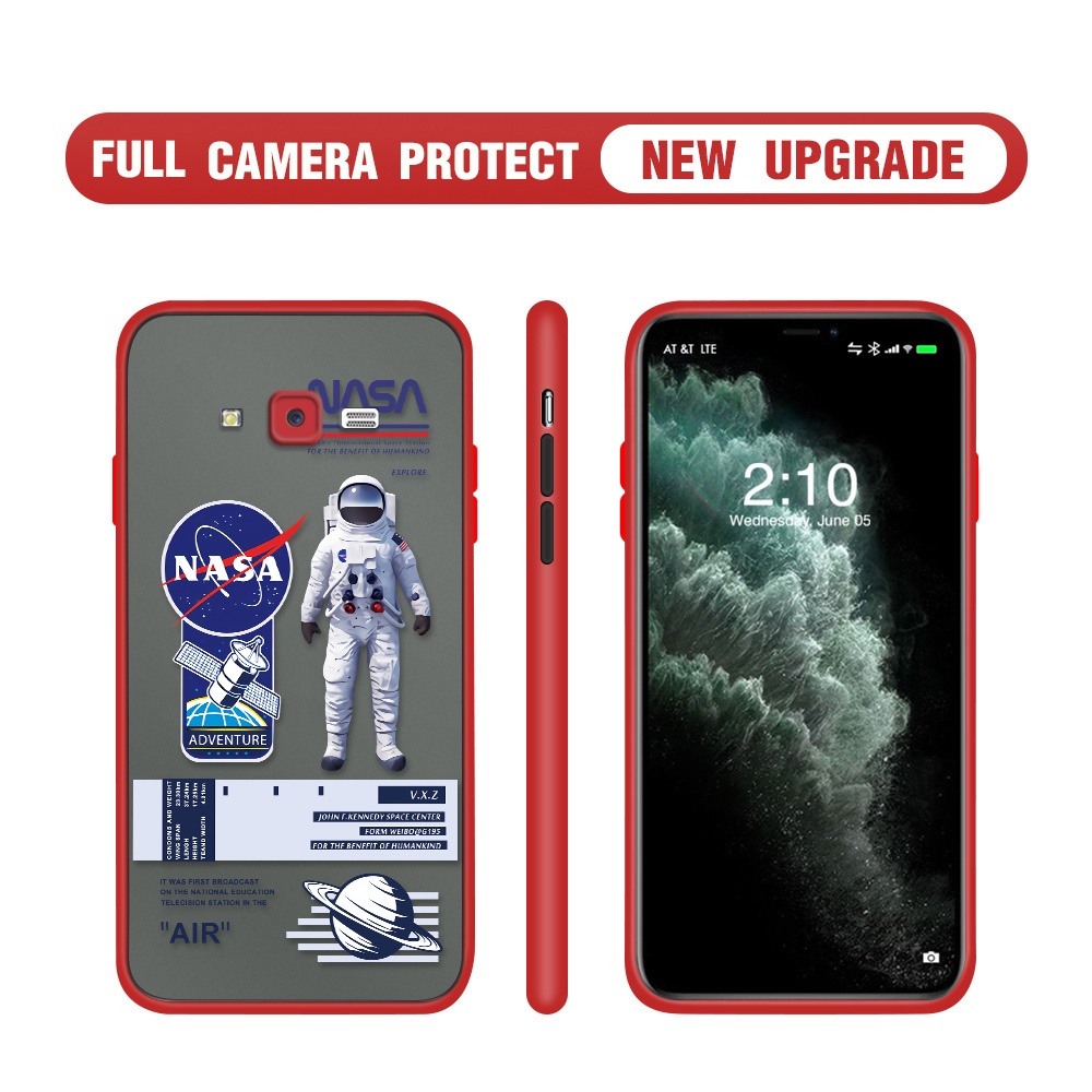 Ốp điện thoại trong suốt in hình phi hành gia NASA cho Samsung Galaxy J4 Plus J6 Plus 2018 J8 2018