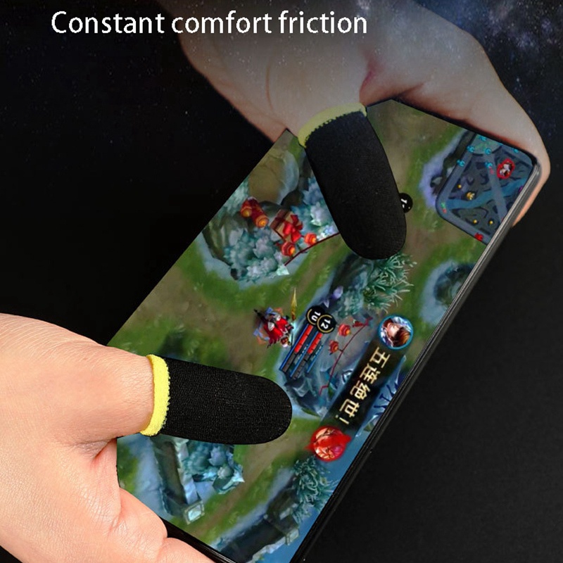 Set 36 găng đeo ngón tay 18-pin bằng sợi carbon màu đen và vàng dùng chơi game PUBG điện thoại