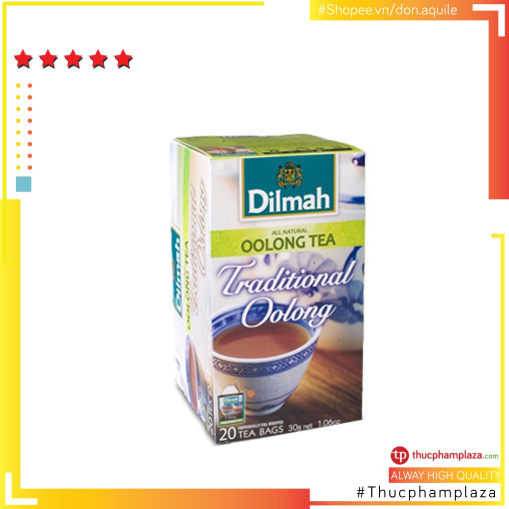 Trà Oolong hiệu Dilmah hộp to 30g 20 túi lọc