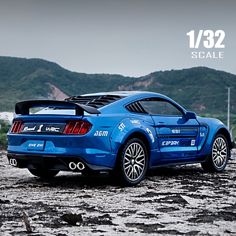 Mô Hình Xe Hơi Ford Mustang GT500 Bằng Hợp Kim Có Đèn Và Nhạc Tỷ Lệ 1: 32
