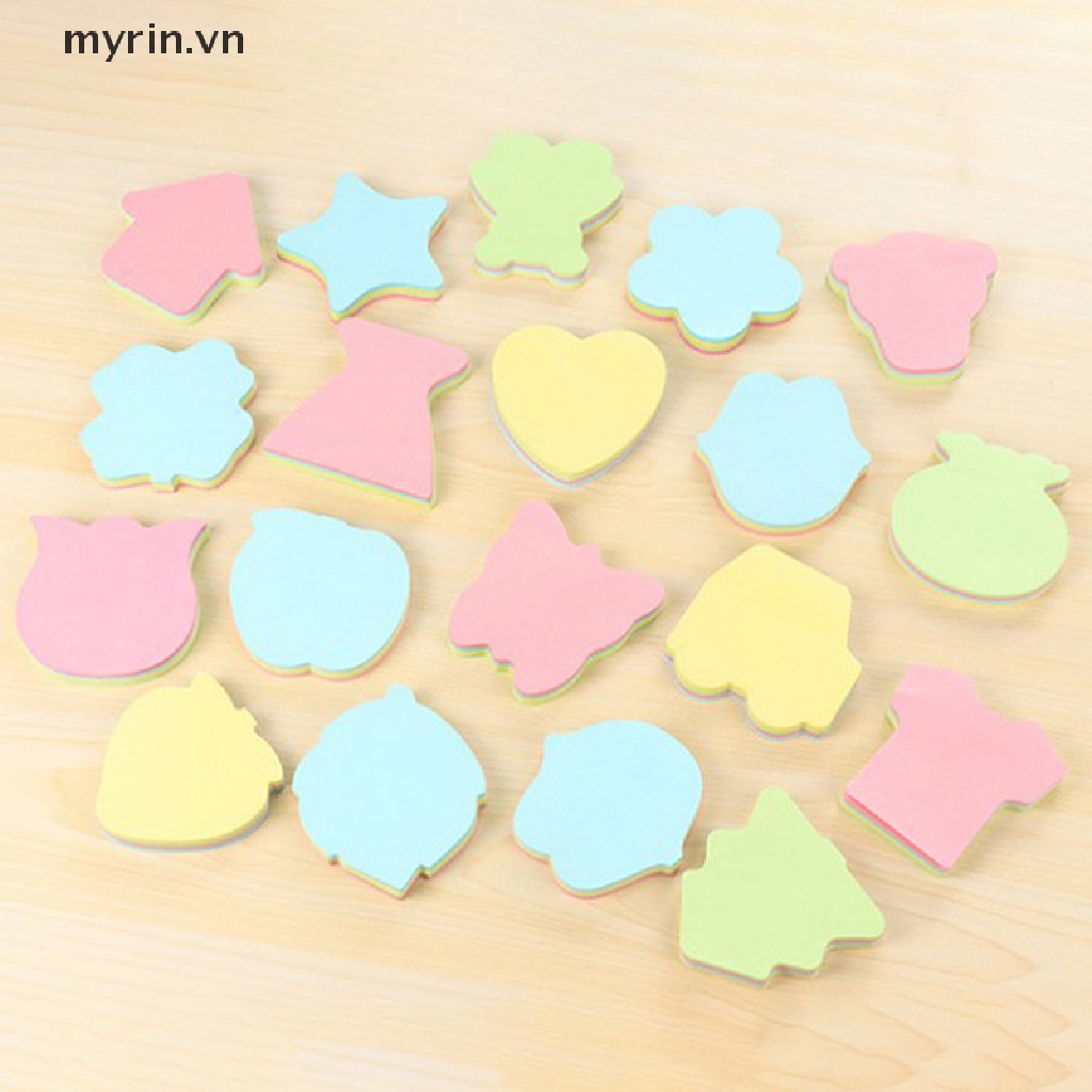 Bộ 100 Giấy Ghi Chú Họa Tiết Trái Tim / Ngôi Sao / Chiếc Lá Xinh Xắn Vn VN VN