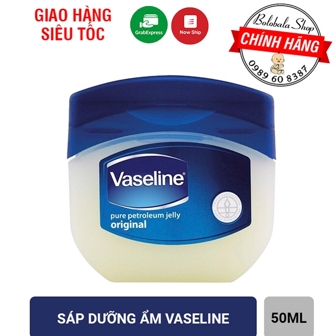 Sáp dưỡng ẩm mặt nạ môi Vaseline Petroleum Jelly phục hồi da bong tróc 50ml