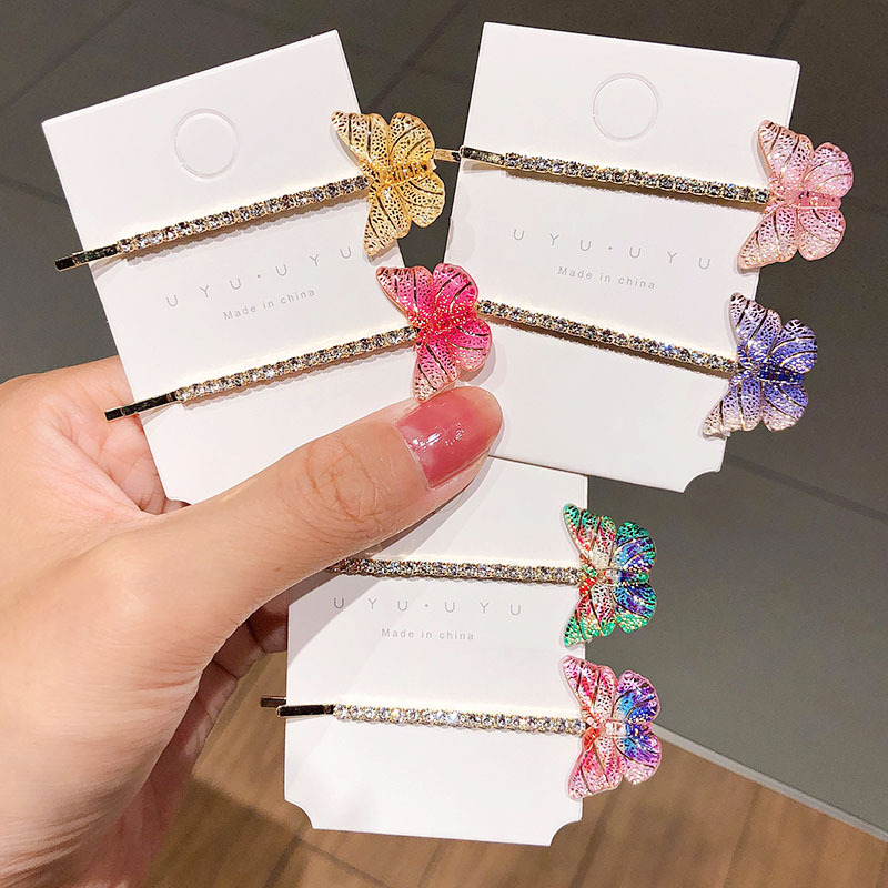 Kẹp Tóc Hình Bướm Đính Đá Xinh Xắn Cho Nữ