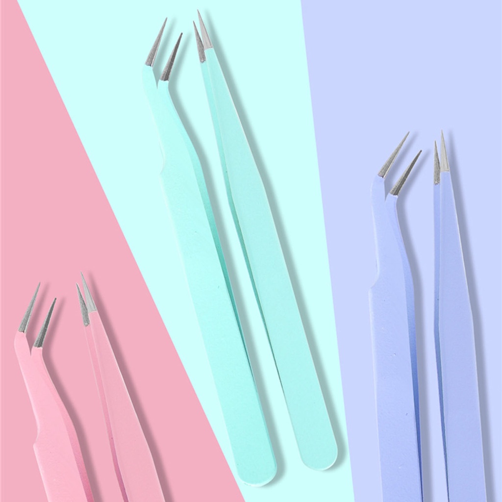 Nhíp Thẳng / Cong Chống Tĩnh Điện Đính Đá Trang Trí Móng Tay Nghệ Thuật Cho Nữ