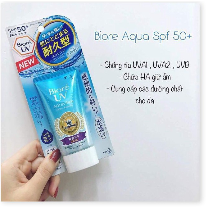 [Mã chiết khấu giảm giá mỹ phẩm sỉ chính hãng] Kem chống nắng BIORÉ AQUA RICH WATERY ESSENCE