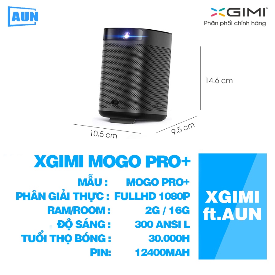 Máy chiếu mini Xgimi Mogo Pro Plus Fullhd 1080p - hỗ trợ 4K HDR,công nghệ DLP, 3D độ sáng cao 300 Ansi lumens