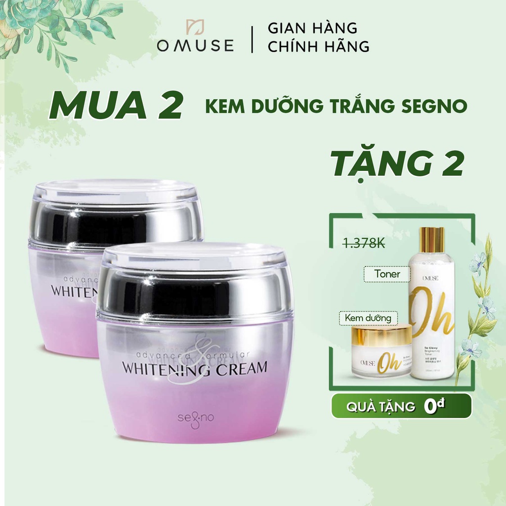 [Mã COSOMUSE giảm tối đa 90k đơn từ 800k] Kem Dưỡng Trắng & Tái Tạo Da Segno Advanced Formular Whitening Cream 50ml