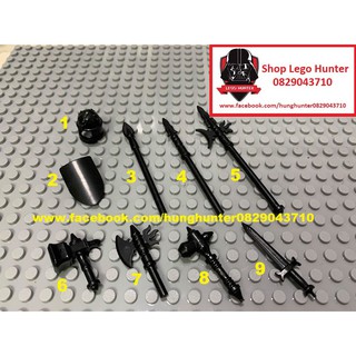 Lego Koruit Phụ kiện Minifigures Chiến binh trung cổ các loại màu đen