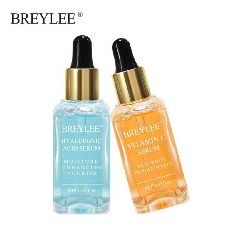 Bộ 2 lọ serum BREYLEE Axit Hyaluronic 17ml + serum Vitamin C 17ml dưỡng ẩm làm trắng và chăm sóc da