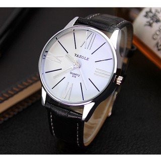 Đồng hồ thời trang nam dây da yazole 315