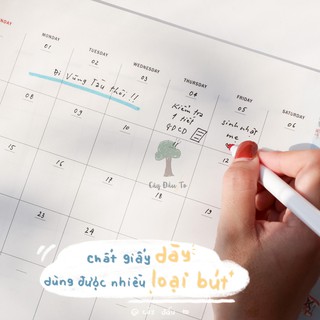 Set 48 Giấy Lập Kế Hoạch Tháng Monthly Plan Để Bàn
