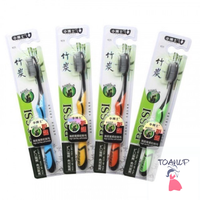 Combo 10 bàn chải than tre đủ màu