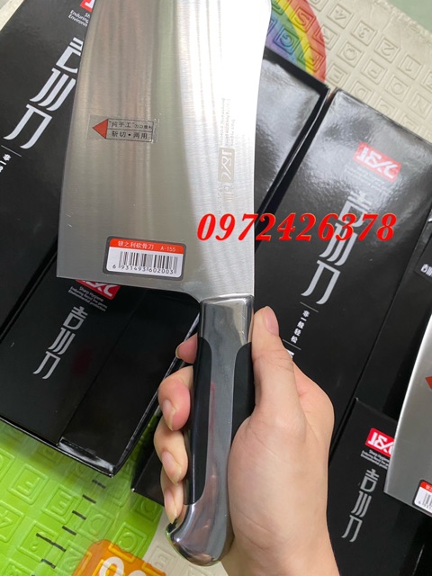 DAO CHẶT XƯƠNG -THÁI MỎNG LƯỠI THÉP KHÔNG RỈ,CÁN INOX CAO CẤP.