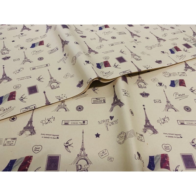 Giấy gói quà kraft 5 tờ kiểu cực vintage - giá sỉ - xấp 5 tờ - VPP Trí Tuệ