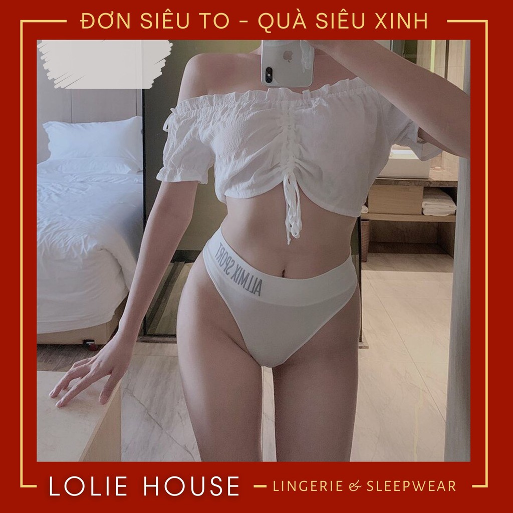  Quần lót lọt khe nữ sexy Allmix Sport cotton thể thao cạp to LOLIE HOUSE - LK4 | BigBuy360 - bigbuy360.vn