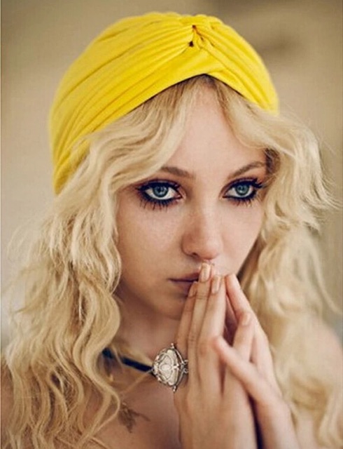 Turban đội đầu boho.