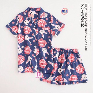 Pijama Thô Đũi Mặc Hè Cực Mát N13