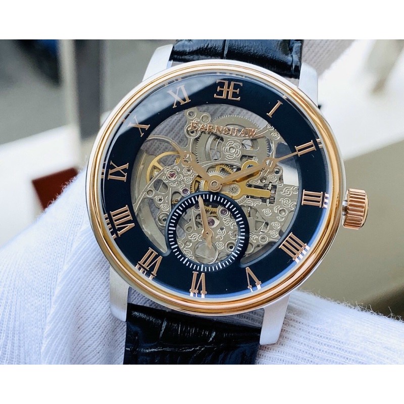 [IB TRẢ GIÁ] Đồng hồ Nam dây da vỏ thép không gỉ Thomas Earnshaw Automatic ES-8041-04 size 43mm