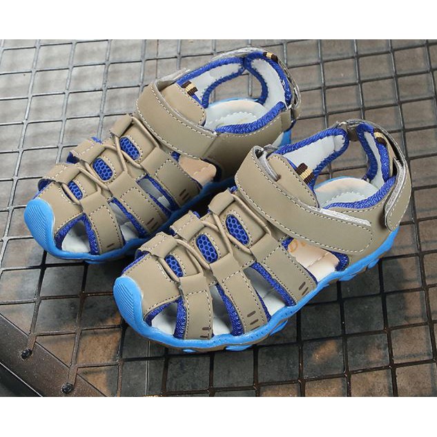 Sandal rọ bé trai màu xám thể thao mạnh mẽ