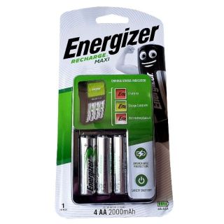 Máy sạc pin energizer recharge maxi aa/aaa kèm 4 pin sạc 2000mah. tự ngắt sạc