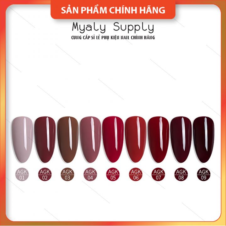 Set Sơn AS Chai Đỏ Nắp Nhọn 9 Chai Cao Cấp AGK SP000333