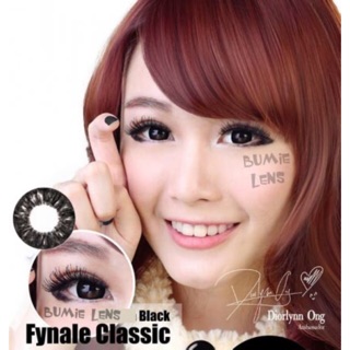 Lens Hàn, màu đen tự nhiên, tặng kèm khay gương