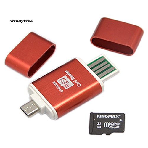 【WDTE】2 In 1 Mini Micro USB SD SDXC SDHC TF OTG Card Reader Adapter for Samsung S3 S4