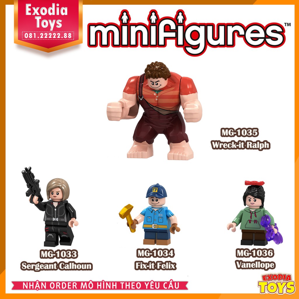 Xếp hình minifigure nhân vật hoạt hình Wreck-it Ralph : Ralph Đập Phá - Đồ chơi lắp ghép sáng tạo - MG9007