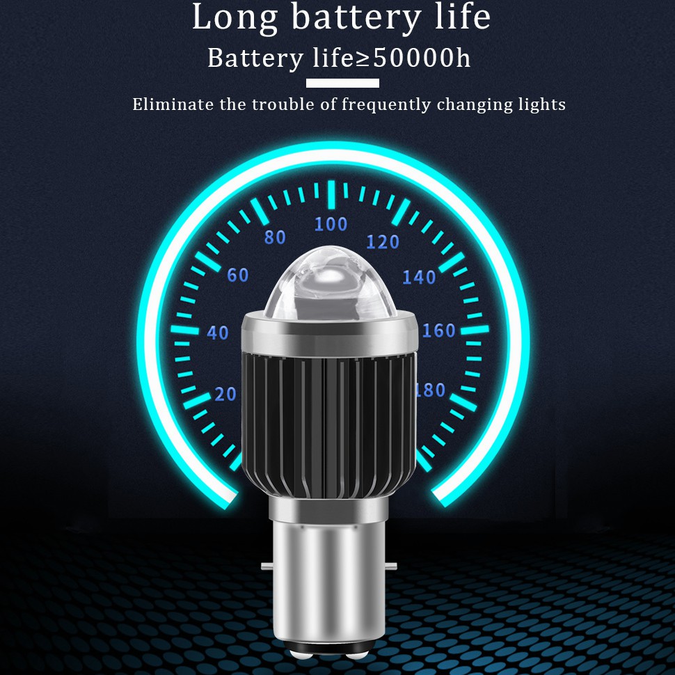 Đèn Pha Siêu Sáng H6 BA20D H4 LED Ánh Sáng Vàng/Trắng 12V Dành Cho Xe Máy