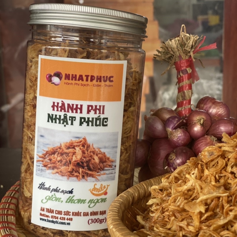 Hành Phi Sạch NHẬT PHÚC - Thơm, Giòn, Nguyên Chất 100%( Hũ 300g)