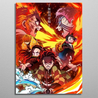Set 8 Tấm Poster Hình Anime Ghost Exinguish Blade